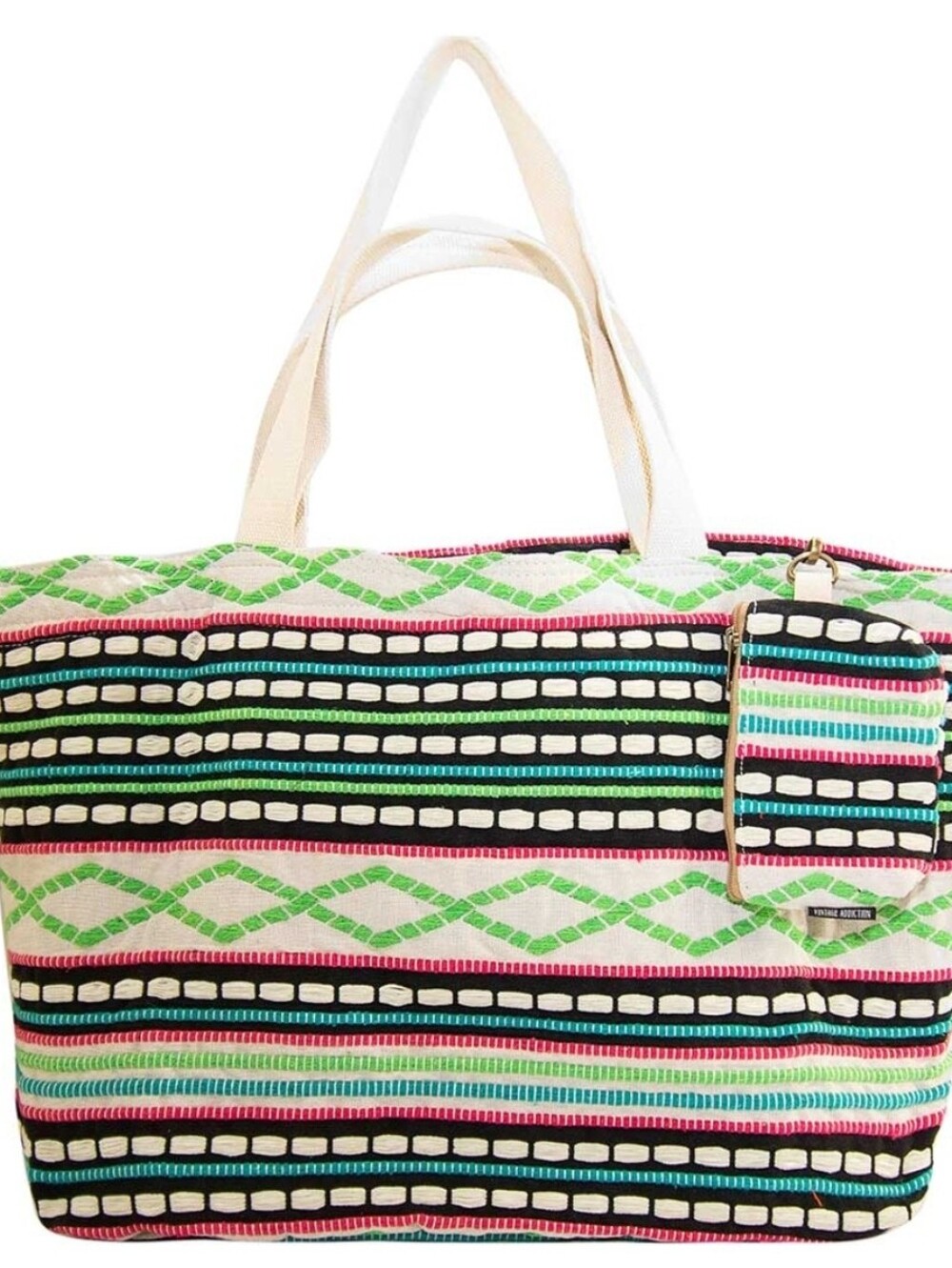 Vintage Addiction | Jacquard Tote with Matching Clutch